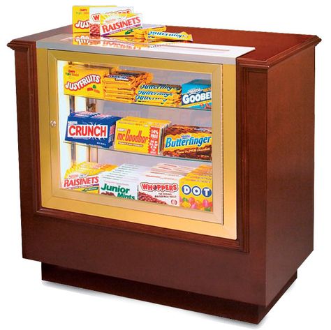 Concession Stand Ideas Home, Trophy Display Case, Wall Display Case, Movie Theater Rooms, Theater Room Design, Movie Decor, Home Theater Decor, Candy Display, At Home Movie Theater