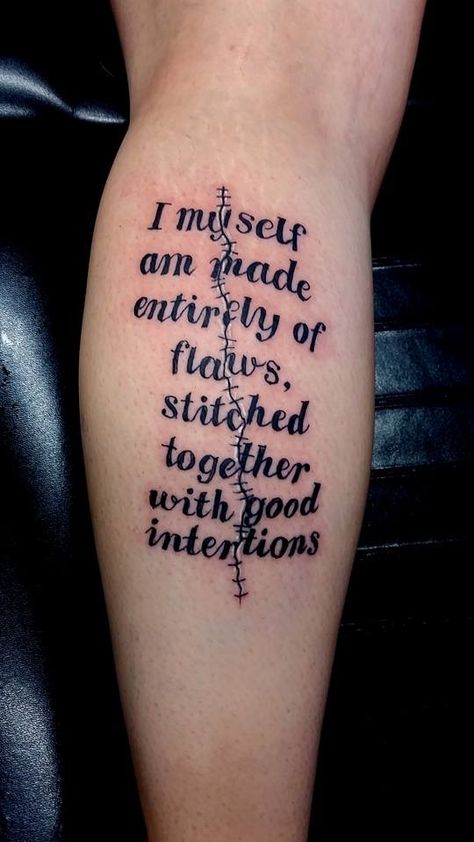 Stiches Tattoos Medical, First Grandbaby Tattoo Ideas, Sweet Tattoo Ideas, Beauty And The Best Tattoo, 4 Life Tattoo, Born Sick Tattoo, Leg Tattoo Idea, Tattoo Idea For Women, Unbreakable Tattoo