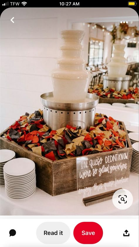 Wedding Cocktail Hour Food, Taco Bar Wedding, Cocktail Hour Ideas, Cocktail Hour Food, Mexican Inspired Wedding, Mexican Cocktails, Wedding Snacks, Nacho Bar, Cocktail Hour Wedding