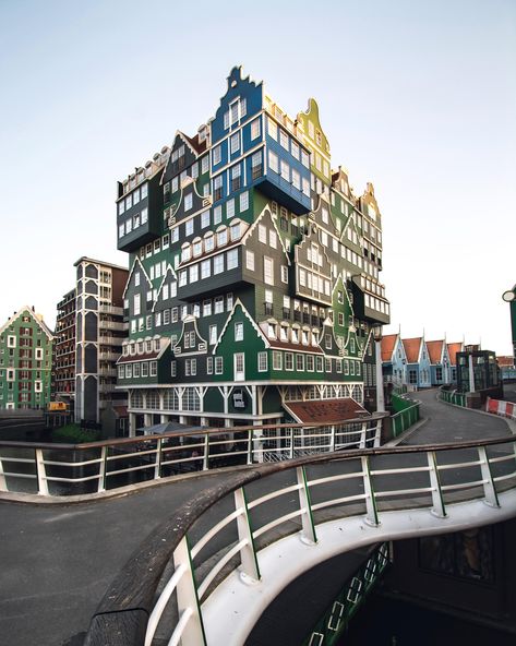 Zaandam The Netherlands [OC] Zandaam Netherlands, Strange Buildings, Amsterdam Trip, Emirates Airlines, Day Trips From Amsterdam, Paris France Travel, Buildings Photography, Backpacking Europe, Amsterdam Travel