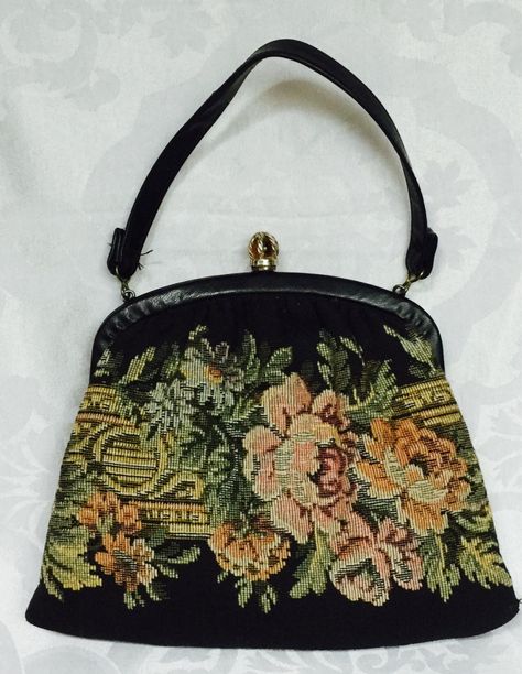 Floral Clutches, Tapestry Bag, Floral Bags, Antique Pendant, Vintage Tapestry, Idea Board, Vintage Purses, Perfect Pink, Unique Bags