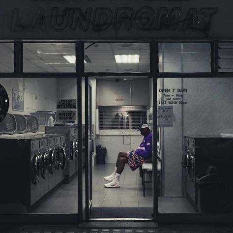 ITAP of a man waiting for his laundry on a quiet night in London : itookapicture Laundromat Business, Laundry Shoot, Work Song, Y2k Photoshoot, Night In London, The Big Wave, Coin Laundry, Laundry Mat, Surfer Magazine