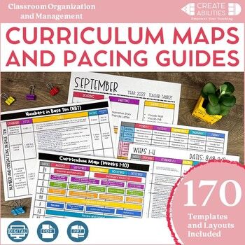 2UEJULY EDITABLE Curriculum Maps and Pacing Guides by Create-Abilities Curriculum Mapping Template, Pacing Guide, English Curriculum, Learning Targets, Curriculum Mapping, Organization And Management, Grade Book, The Font, Classroom Setting