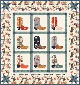 Download Free Pattern A Cowgirls Dream Quilt Sew Along Guide by Lori Holt of Bee in My Bonnet Horse Quilts, Rodeo Gifts, Western Quilts, Quilter Gifts, Rose Quilt, Rose Fabric, Quilt Stores, Echo Park, Free Quilting