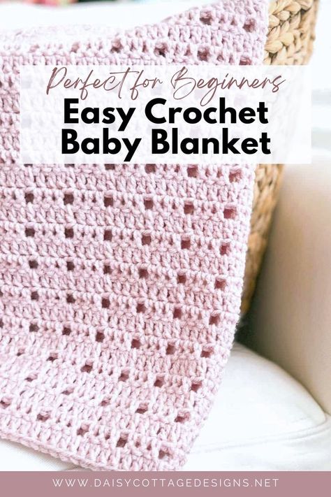 Get your crochet hooks and yarn ready! We've got the most delightful FREE Easy Crochet Baby Blanket pattern that's perfect for beginners. With easy to follow instructions and a fun tutorial video, you'll be crafting the most adorable baby shower gift in no time. This pattern is not only beginner-friendly, but also free! Say goodbye to store-bought gifts and start creating something special today. 2 Hour Crochet Blanket, Quick And Easy Crochet Throws, One Hour Baby Blanket Crochet, Baby Blanket Crochet Pattern Fast, Croquet Blanket Patterns, Small Baby Crochet Blanket, Free Patterns Crochet Baby Blankets, Beginner Crochet Baby Blanket Tutorial, Baby Blanket Sizes Crochet