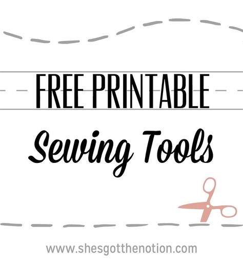 10 Free Printable Sewing Tools: from hem guides to rulers to bias tape makers | She's Got the Notion Free Printable Sewing Patterns, Printable Sewing Patterns, Sewing School, Trendy Sewing, Sewing Tutorials Free, Sewing Fabrics, Sewing Class, Sewing Rooms, Bias Tape