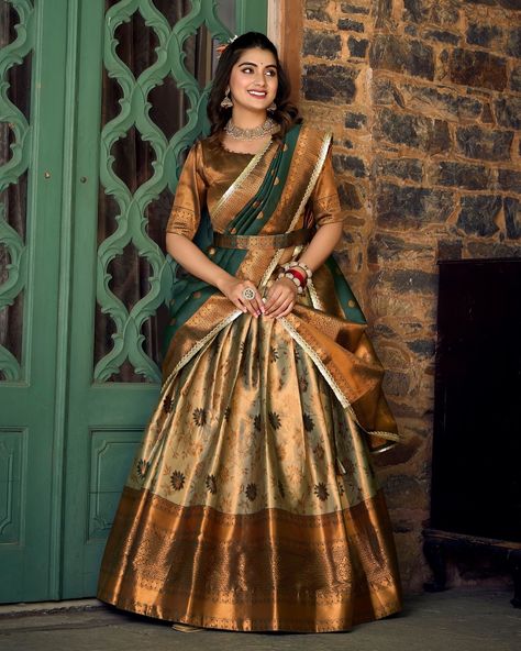 Elegant nd Simple Crafted Jacquard Silk Patti Lehenga Choli For Functions Shop now SHIVTRAA.COM @shivtraa.in @label_shivtraa.in #lehenga #saree #fashion #indianwedding #lehengacholi #indianwear #ethnicwear #wedding #indianfashion #onlineshopping #kurti #indianbride #weddingdress #bridallehenga #lehengalove #designer #traditional #bride #sareelove #sarees #bridal #style #designerlehenga #instafashion #bridalwear #weddinglehenga #anarkali #love #india #partywear Indian Style Wedding Dress, Pattu Lehenga, Silk Half Saree, Saree Function, Sari Lehenga, Half Saree Function, Red Lehenga Choli, Lehenga Saree Design, Sarees For Girls