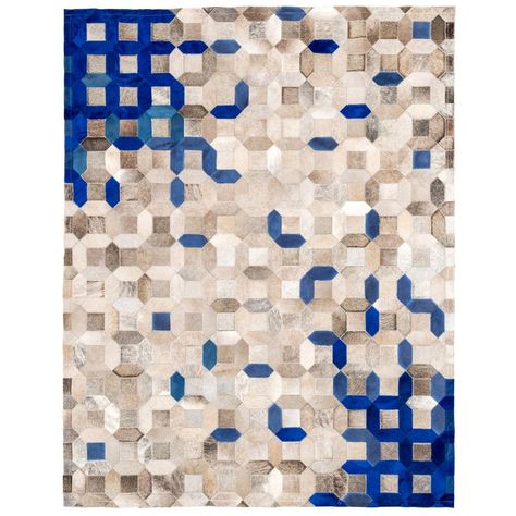 Art Hide Carpet - Blue Tessellation Trellis Customizable Area Floor . Pakistani Art Deco Cowhide Gold Cowhide Rug, Pakistani Art, Red Carpet Runner, Grey Shades, Small Tiles, Floor Area Rugs, Hide Rug, Square Rugs, Digital Print Fabric