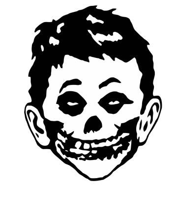 Alfred E Newman Misfits Zombie Misfits Band Art, Misfits Tattoo, Alfred E Neuman, Horror Punk, Arte Peculiar, Arte Punk, Punk Art, Skull And Bones, Skull Art