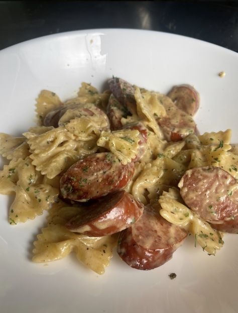 Kielbasa Cajun Alfredo Pasta – Living In Midwest Cajun Alfredo Pasta, Cajun Alfredo, Kielbasa Pasta, Alfredo Pasta, Kielbasa, Alfredo, Pasta Dishes, Love Food, Cooking Recipes