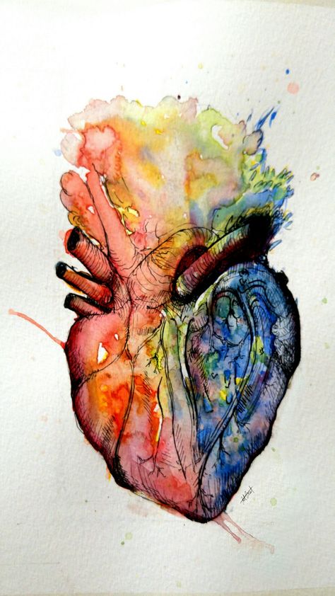 Heart Watercolor Painting, Heart Watercolor, Gcse Art Sketchbook, Gcse Art, Art Sketchbook, Log Cabin, Watercolor Tattoo, Watercolor Painting, Watercolor Art