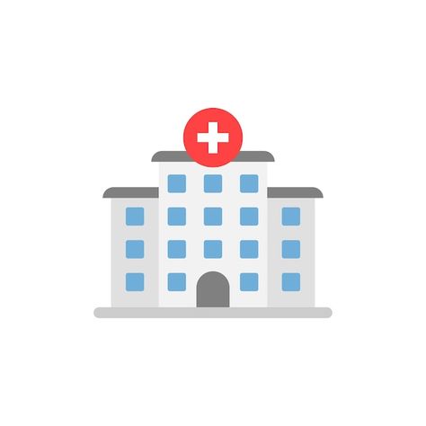 Vector hospital building icon in flat st... | Premium Vector #Freepik #vector #hospital-cartoon #hospital #hospital-building #hospital-illustration Hospital Illustration, Background Medicine, Hospital Cartoon, Hospital Plans, Hospital Sign, Hospital Icon, Hospital Building, Hospital Logo, Hospital Signs