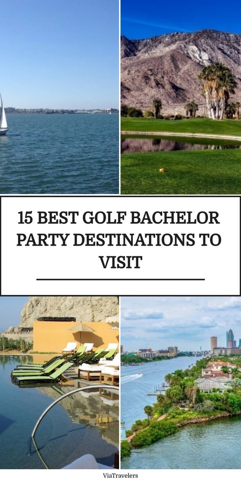 Before you tie the knot, pack your bags and head to one of these perfectly located and best golf bachelor party destinations with your boys. Bachelor Party Locations, Bachelor Party Destinations, Traveling Quotes, Travel Safety Tips, Tips For Flying, Travel Road Trip, Golf Trip, Road Trip Ideas, Travel Safety