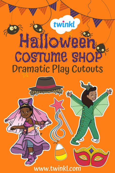 Place Twinkl's Halloween Dramatic Play Cutouts in your dramatic play area to complete a classroom Halloween theme children will love exploring. These adorable cutouts are also perfect for decorating a Halloween themed classroom bulletin board or door display! Halloween Dramatic Play, Classroom Halloween, New Halloween Costumes, Dramatic Play Area, Door Display, Classroom Bulletin Board, Halloween Costume Shop, Classroom Bulletin Boards, Themed Classroom