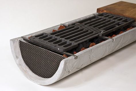 How to: Build a Tabletop Hibachi Grill from Concrete | Man Made DIY | Crafts for Men | Keywords: diy, outdoor, how-to, concrete Diy Yakitori Grill, Hibachi Grill Diy, Diy Hibachi Grill, Concrete Grill, Concrete Bbq, Outdoor Grill Diy, Grill Diy, Space Hulk, Hibachi Grill