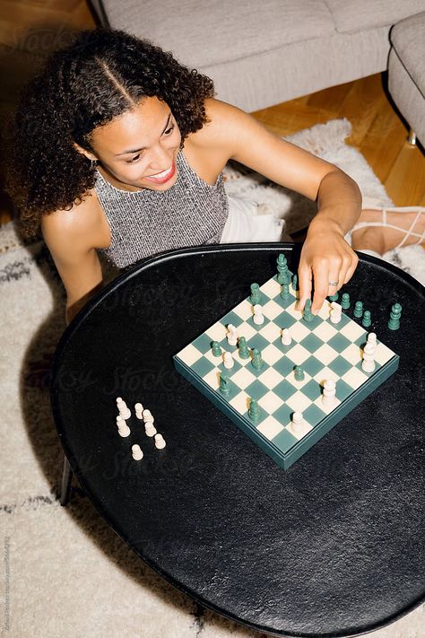 Women Playing Chess, Chess Play, People Playing Chess, Game Photography, Chess Photoshoot, Chess Playing, Game Night Photoshoot, Play Chess, Chess Photography