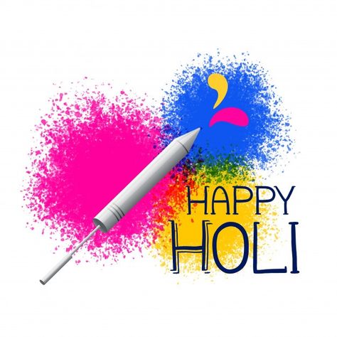 Colors splatter with pichkari for holi f... | Free Vector #Freepik #freevector #background #banner #poster #watercolor Holi Pichkari, Holi Wishes Images, Black Texture Background, Yellow Business Card, Holi Festival Of Colours, Holi Images, Holi Wishes, Glowing Background, Woven Bags