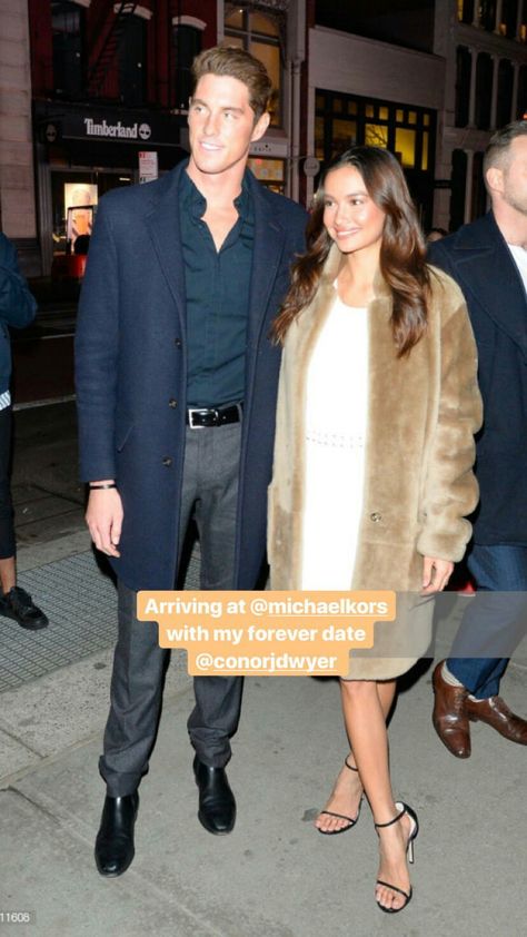 Conor Dwyer and Kelsey Merritt NYC Feb 2019 Conor Dwyer, Kelsey Merritt, Fur Coat