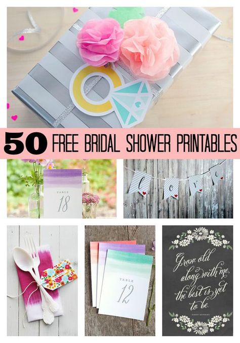 We've rounded up our 50 FREE Bridal Shower Printables. See them all on www.prettymyparty.com. Bride To Be Banner Printable Free, Kitchen Tea Ideas, Free Bridal Shower Printables, Rustic Wedding Showers, Bridal Shower Banner, Bridal Shower Printables, Party Plan, Bridal Shower Signs, Bridal Brunch