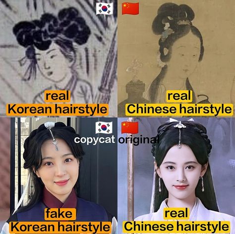 Traditional Korean Hairstyle, Japanese Hairstyle Traditional, Fantasy Hair Color, Hanfu Hairstyles, Traditional Hairstyle, Funny Horses, Cultural Appropriation, Culture Shock, Fantasy Hair