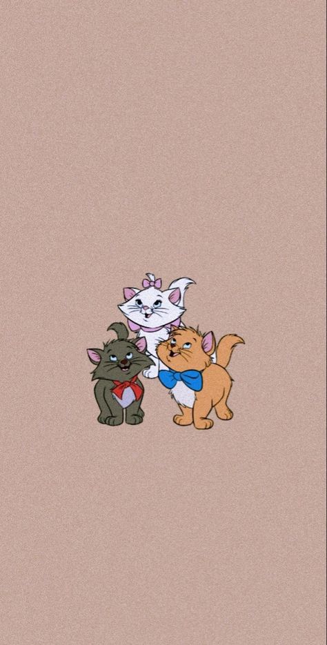 Disney Aristocats Wallpaper, Aristocats Wallpaper Iphone, The Aristocats Wallpaper, Aristocats Wallpaper, Disney Phone Backgrounds, Cute Kitties, Disney Characters Wallpaper, Marie Cat, Disney Cats