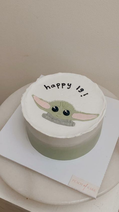 Yoda Birthday Cake, Baby Yoda Cake, Yoda Cake, Korean Cake, Baby Cake, Birthday Cake, Birthday Party, Pastel, Cake