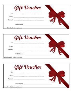 This printable gift voucher can be customized for any amount of money and features a red bow and ribbon. Free to download and print Gift Coupon Ideas, Gift Coupon Design, Gift Certificate Template Printable Free, Nail Voucher, Gift Voucher Design Ideas, Homemade Gift Certificates Templates, Christmas Voucher Template Free, Printable Voucher Template Free, Voucher Design Coupon