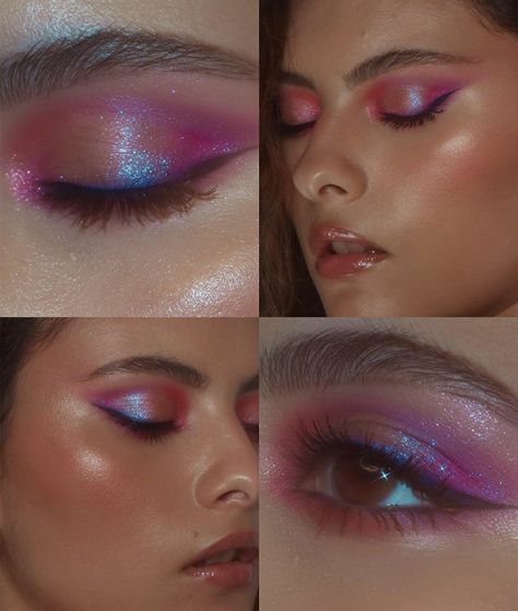 Colors That Go With Magenta, Fuchsia Eye Makeup, Fuchsia Makeup Looks, Fuschia Makeup Looks, Dark Pink Eye Makeup, Fushia Makeup, Magenta Makeup Look, Magenta Eye Makeup, Fuschia Makeup