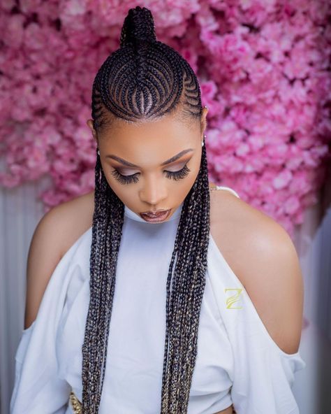 Design Cornrows Braids, Free Hand Styles For African Hair, Hair Aesthetics, Latest Hair Braids, Cornrow Ponytail, Hairstyle Braids, Fun Slippers, African Tops, Everyday Glam