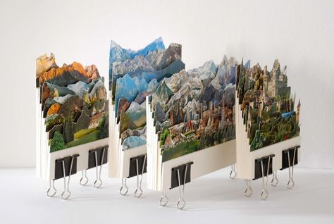 Imaginary Landscapes, Sequential Art, 3d Collage, Creative Landscape, Photography Sculpture, 3d Landscape, Travel Postcard, Poetry Book, 3d Drawings