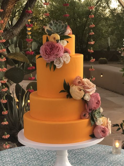 Marigold Wedding Cake, Marigold Wedding, Wedding Cake, Wedding Cakes, Pastel, Cake