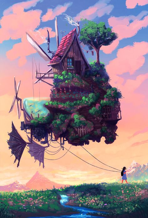 Fantasy House, Fantasy Setting, Fantasy Places, Fantasy Art Landscapes, Moving House, Arte Fantasy, Environment Design, 판타지 아트, Environment Concept Art