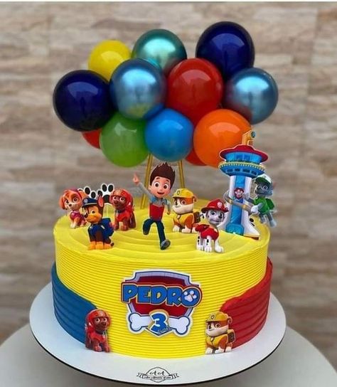 Pastel Paw Patrol, Paw Patrol Birthday Party Cake, Paw Patrol Birthday Decorations, Paw Patrol Party Decorations, Toddler Birthday Cakes, Paw Patrol Birthday Theme, Mickey First Birthday, Paw Party, Paw Patrol Birthday Cake