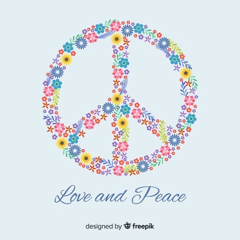 Floral friedenszeichen hintergrund Koste... | Free Vector #Freepik #freevector #hintergrund #blume #blumen #bildung Peace Sign Background, Wooden Peace Sign, Floral Peace Sign, Give Peace A Chance, Peace Art, Hippie Costume, Aerial Yoga, Backgrounds Free, Peace Sign