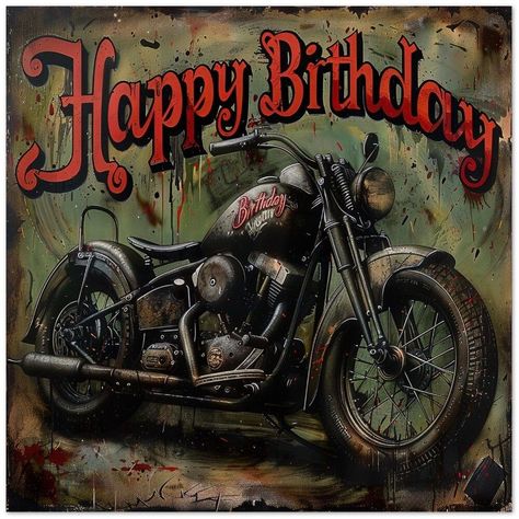 Happy Birthday Motorcycle Men, Happy Birthday Motorcycle, Motorcycle Birthday, Happy Birthday Man, Harley Davidson Wallpaper, 10 Birthday, Birthday Wishes Funny, Birthday Sentiments, Happy Birthday Video