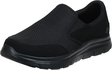 Skechers Men's Flex Advantage Sr Mcallen Food Service Shoe Food Service, 30 Day, Relaxed Fit, Quick Saves