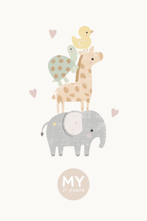 Baby Animals Illustration, Soft Illustration, Toy Illustration, Baby Birthday Photoshoot, Nursery Illustration, Baby Birthday Invitations, Gifts For Babies, Animals Illustration, Drawing Lessons For Kids