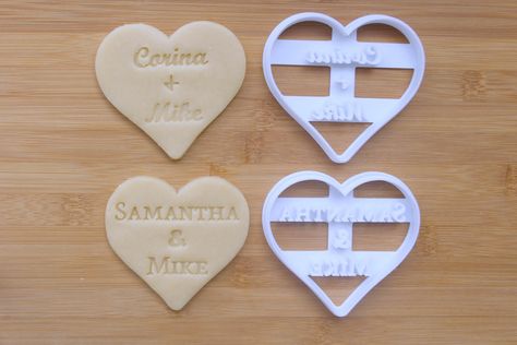 PrintandFlourish Creepy Wedding, Wedding Bridal Shower Ideas, Brunch Parties, Cake Treats, We Are Engaged, Wedding Cookie, Heart Cookie, Bridal Shower Cookies, Gift Favors