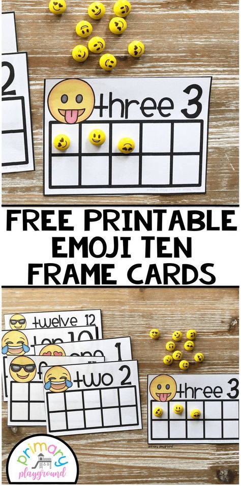 Emoji Math, Ten Frame Activities, Counting Activities Preschool, Emotions Preschool, Math Centers Kindergarten, Math Activities For Kids, Math School, Math Groups, Daycare Activities