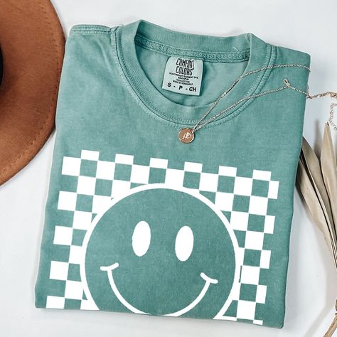 Our Checkered Happy Face Tee's are back in stock! Just in time for Labor Day Weekend! 😍 Checkered Smiley Face, Boys Summer Shirts, Chess Shirts, Smiley Face Tee, Smiley Face Tshirt, Smiley Face Shirt, Checker Design, Checkered Shirt, Funny Shirt