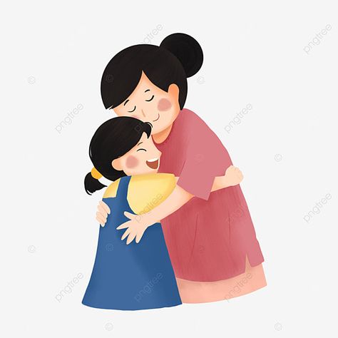 Mom Hugging Daughter, Daughter Illustration, Hug Cartoon, Hugging Drawing, Mom Characters, Mom Drawing, Cartoon Mom, Ipad Essentials, Books Illustration