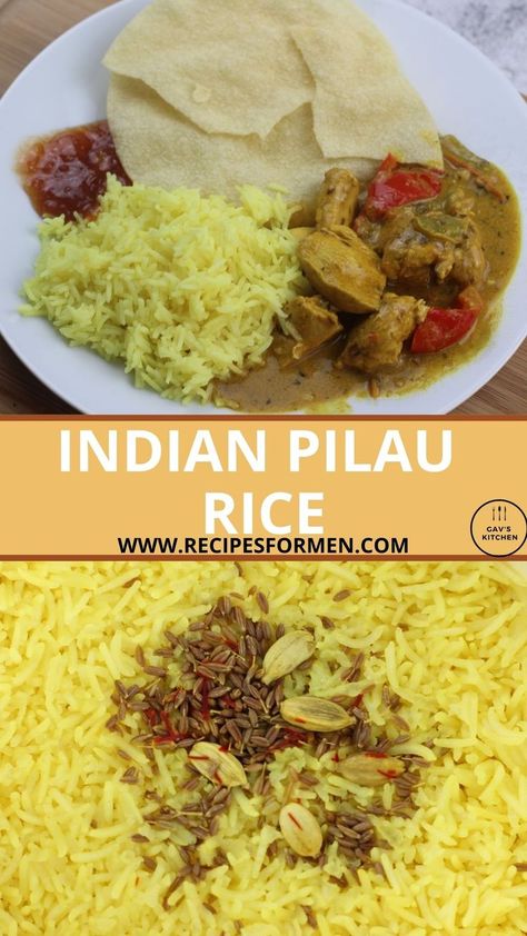 pilau rice with cardamom Indian Naan Bread Recipe, Pilau Rice Recipe, Traditional English Food, Indian Chicken Curry Recipe, Pilau Rice, Kitchen Indian, British Cooking, Recipes With Naan Bread, Cooking Basmati Rice