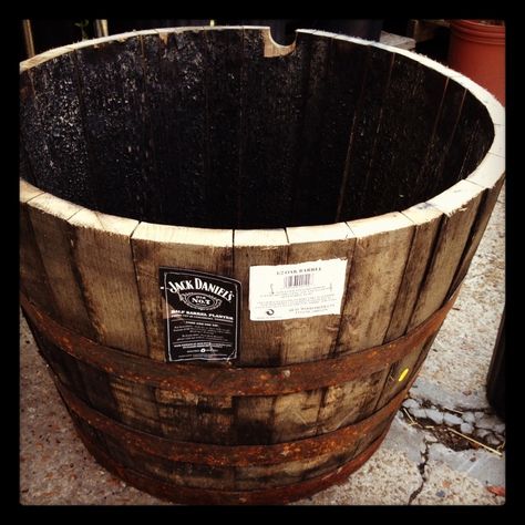 jack daniel whiskey barrel - Google Search Half Barrel Planter, Whiskey Barrels For Sale, Diy Whiskey Barrel, Jack Daniels Barrel, Whiskey Barrel Planter, Raised Garden Beds Diy Vegetables, Wine Barrel Planter, Jack Daniels Whiskey Barrel, Mason Jar Drinks