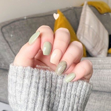 Revel Nail Eucalyptus, Neutral Mani, Dip Powder Manicure, Revel Nail Dip Powder, Revel Nail Dip, Color Of The Week, Revel Nail, Dip Manicure, Long Square Nails