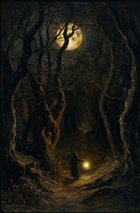 Underground Darkness Group ☠ | Dark forest | Facebook Dark Trees Painting, Dark Forest Painting, Scary Forest, Dark Alleyway, Dead Forest, Dark Tumblr, Book Mood, Dark Forest Aesthetic, Scary Witch