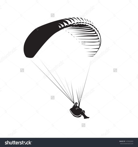 Paragliding Tattoo, Paragliding Photography, Silhouette Cameo Crafts, Dog Coloring Page, Skull Tattoo Design, Family Tattoos, Skull Tattoos, Skydiving, Stencil Art