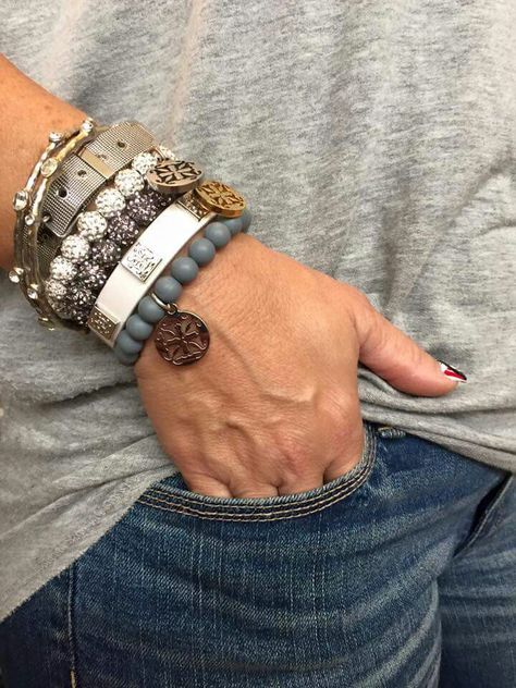 Jeans n Tee Stack! 20th Wedding Anniversary, Arm Candies, Rustic Cuff Bracelets, Wedding And Engagement Rings, Rustic Cuff, Her Ring, Our Anniversary, Diamond Ring Set, Candy Jewelry