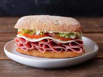 Salami Sandwich Recipes, Focaccia Sandwich, Salami Sandwich, Genoa Salami, Sandwich Ingredients, Focaccia Bread, Provolone Cheese, Sandwich Recipe, Nutrition Guide