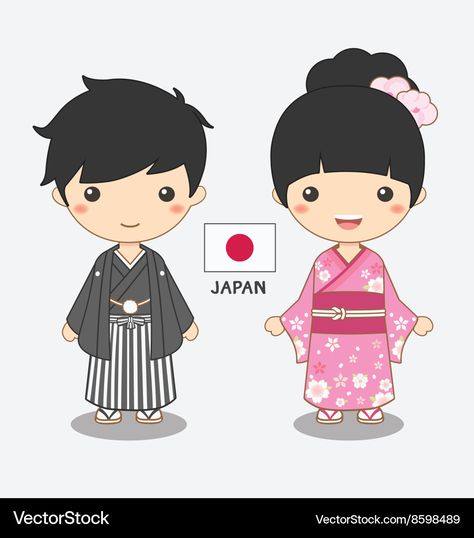 Japan Uniform, Japan Drawing, Costume Drawing, Japan Boy, Illustration Traditional, Kids Graphic Design, Japan Cartoon, Japanese Icon, Couture Bb