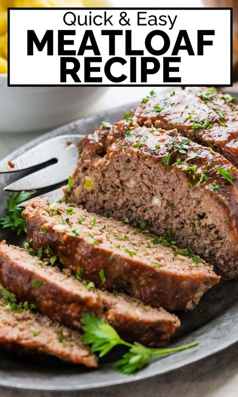 2lb Meatloaf Recipe, Meatloaf Recipe No Ketchup, Meatloaf Recipes Easy, Quick And Easy Meatloaf, Quick Easy Meatloaf Recipe, Spicy Meatloaf, Homestyle Meatloaf, Easy Meatloaf Recipe, Ketchup Recipe